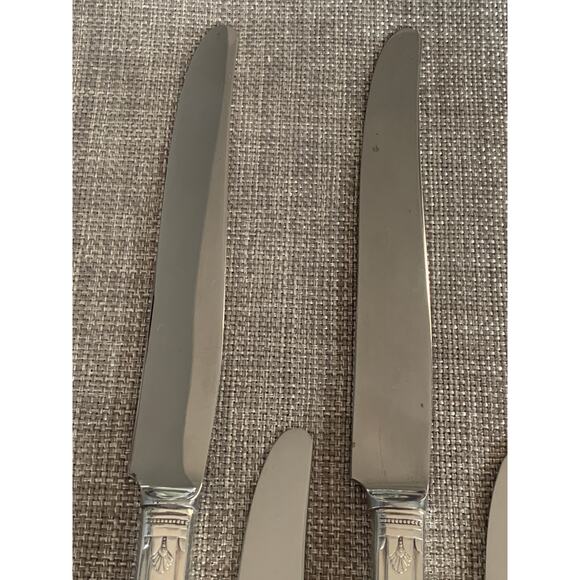 6 Dinner Knives International Silver FIRST LOVE 1847 Rogers Bros9 1/4” SILVERPLT - Picture 3 of 5
